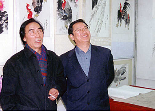 白燕君与辽宁省美术家协会主席宋雨桂